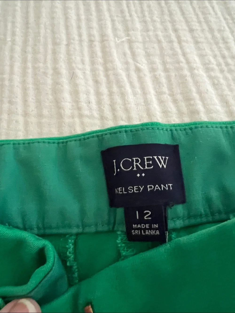 J. Crew Kelsey Bright Green Wide-Leg Pants